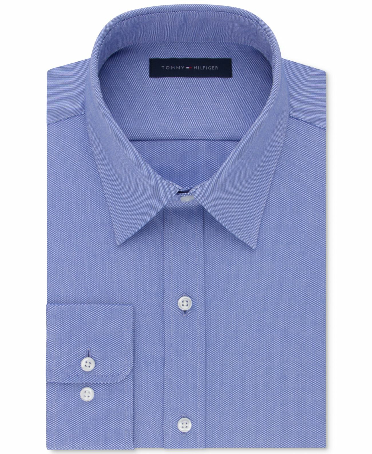 Tommy Hilfiger Mens Dress Shirt Blue 
