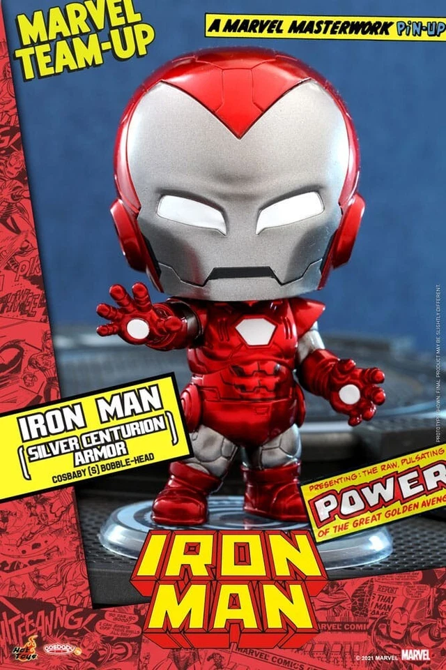 Mini figurine Iron Man Armature Centurion argent Cosbaby Hot Toys - Photo 1/1