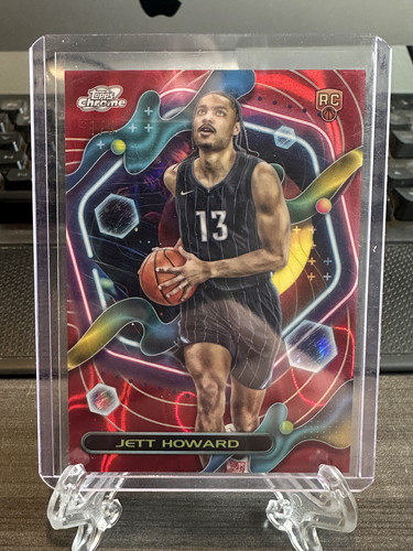 2023-24 Topps Chrome Sapphire Jett Howard Red Flare Refractor 1/5 Selections RC