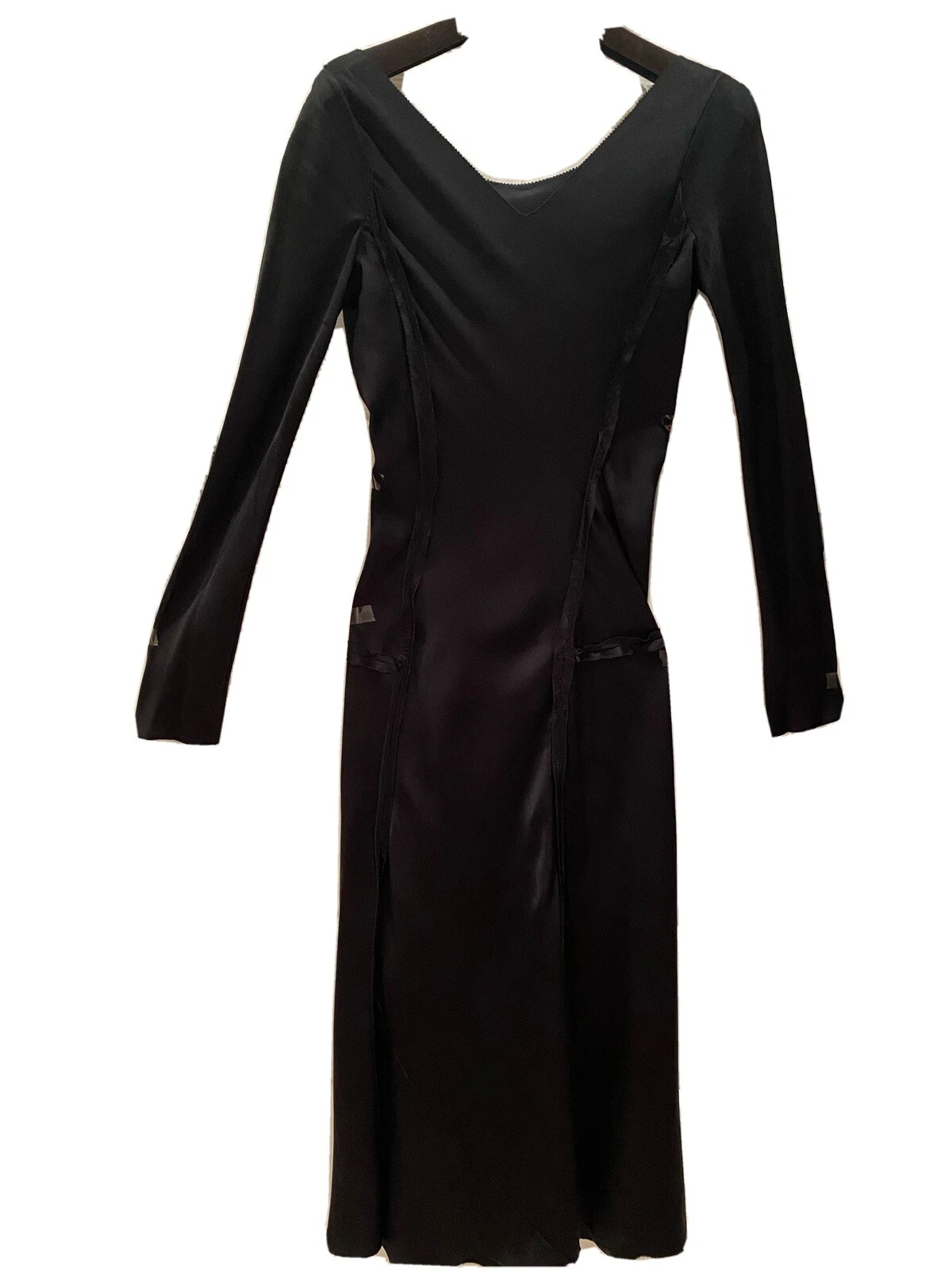 Robe longue soie noire Gucci 