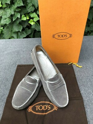 NEUWERTIG/LIMITIERTE LEDER TOD´S Schuhe-Mokassins GOMMINI, grau-silber,35,NP 490