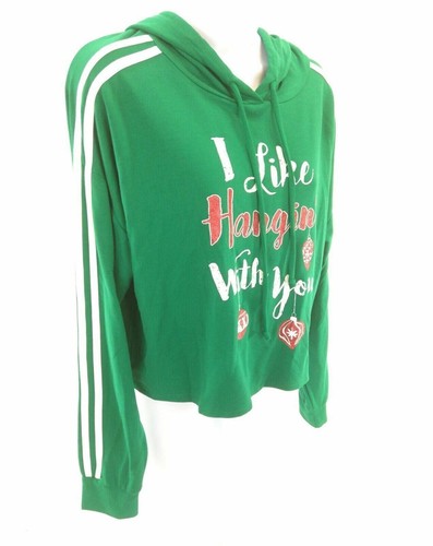 Queen Bees Womens Green Christmas Crop Top Size Medium - Picture 8 of 12