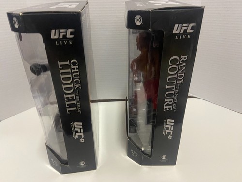 UFC Round 5 Chuck Liddell & Randy Couture 10 Inch Figure Set Live 2010 Sealed - Picture 4 of 17