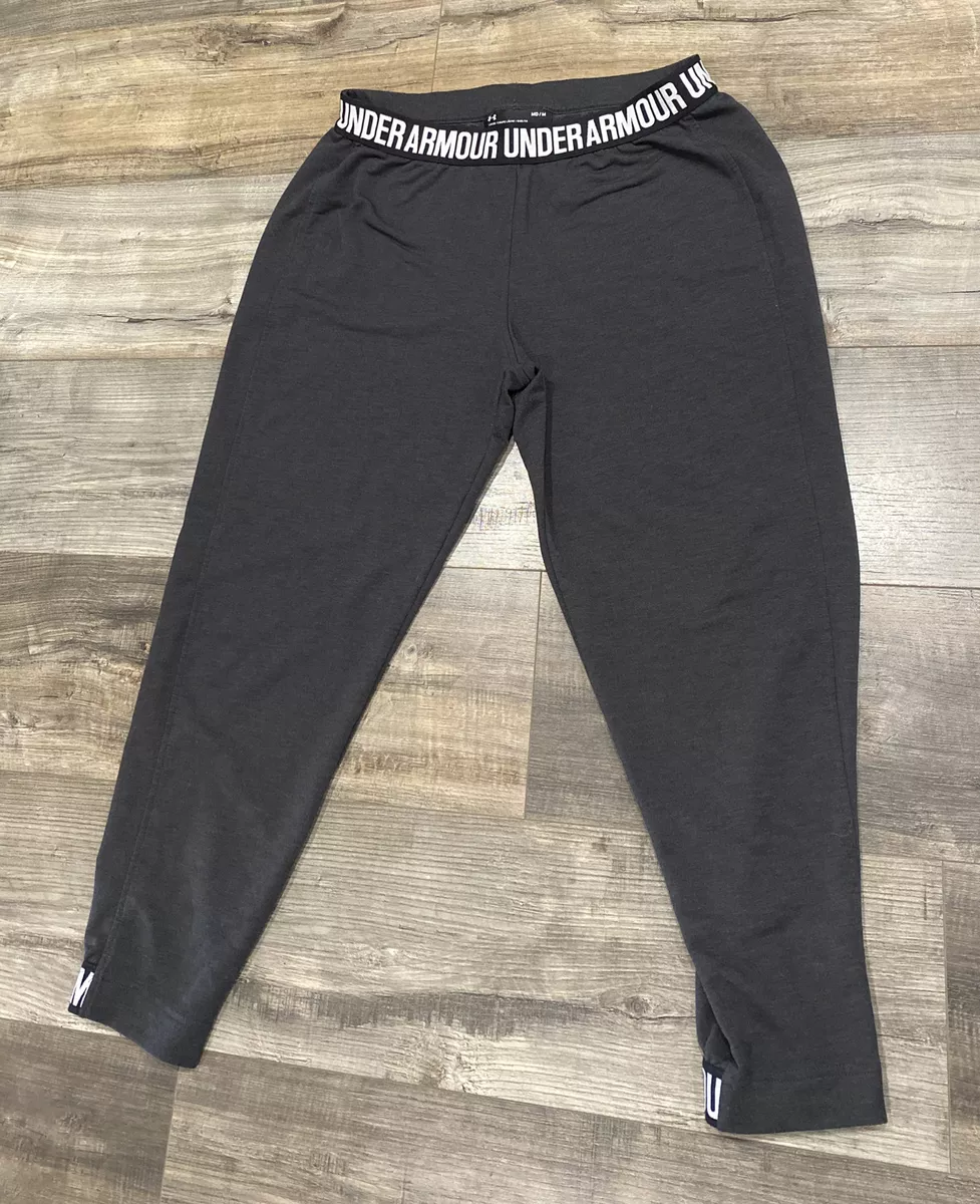 Under Armour Womens Dark Gray Loose Jogger Pull on Pants size Medium with  words