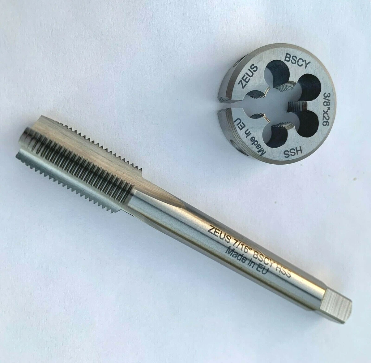 BSC 1 4 5 16 3 8 7 16 1 2 9 16 26 tpi BSCY Taps Dies HSS British Standard Cycle
