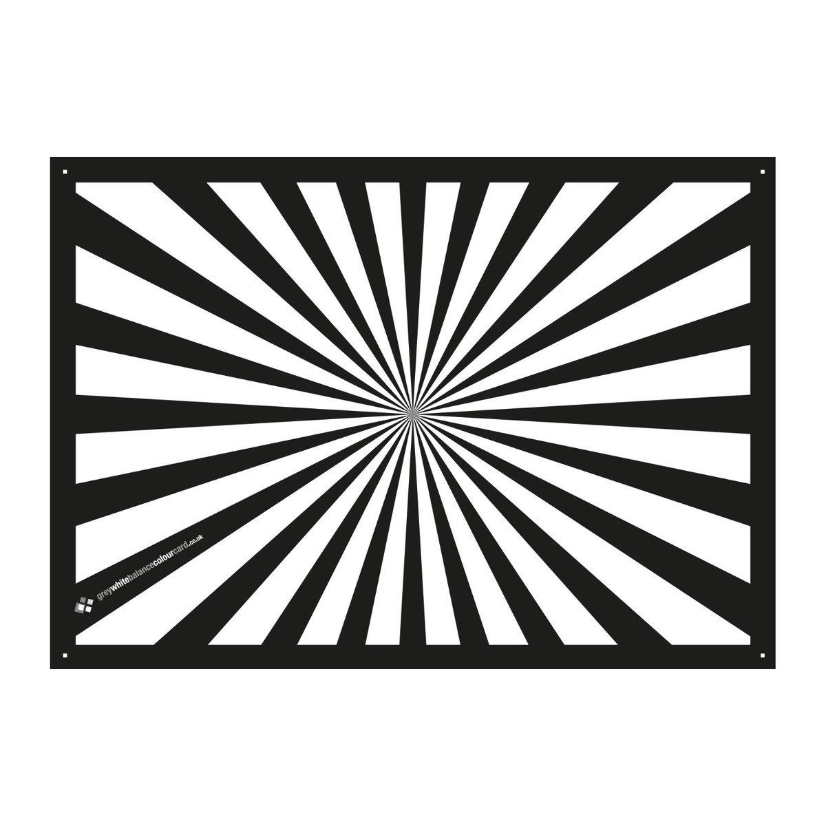 The Back Focus Test Card for video and cinematography - A4 size