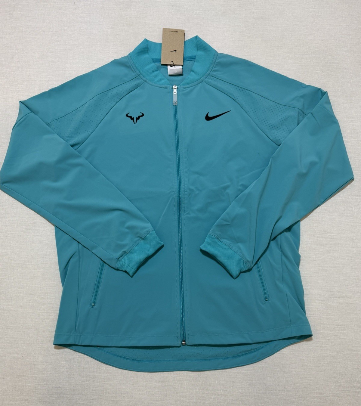 Nike Court Rafa Nadal Full Zip Warmup Jacket Dusty Cactus Teal Mint Size XL