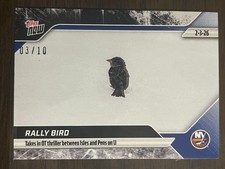 2025-26 Topps Now NHL Sticker #106 Rally Bird New York Islanders BLACK 03/10