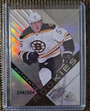 2016-17 UD SP Game Used Authentic Rookies #154 Noel Acciari 104/224