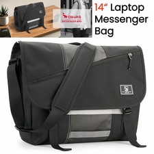 OIWAS 14" Laptop Messenger Bag Men Crossbody Bag School Satchel Shoulder Bag US