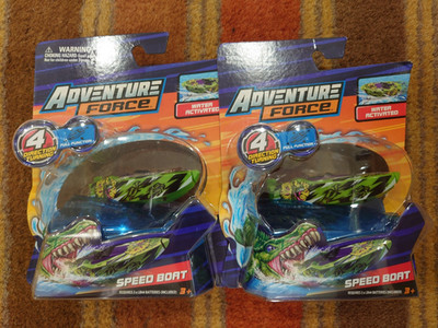 Lot of 2 Adventure Force Speed Boats - Water Activated 4 Direction Turning