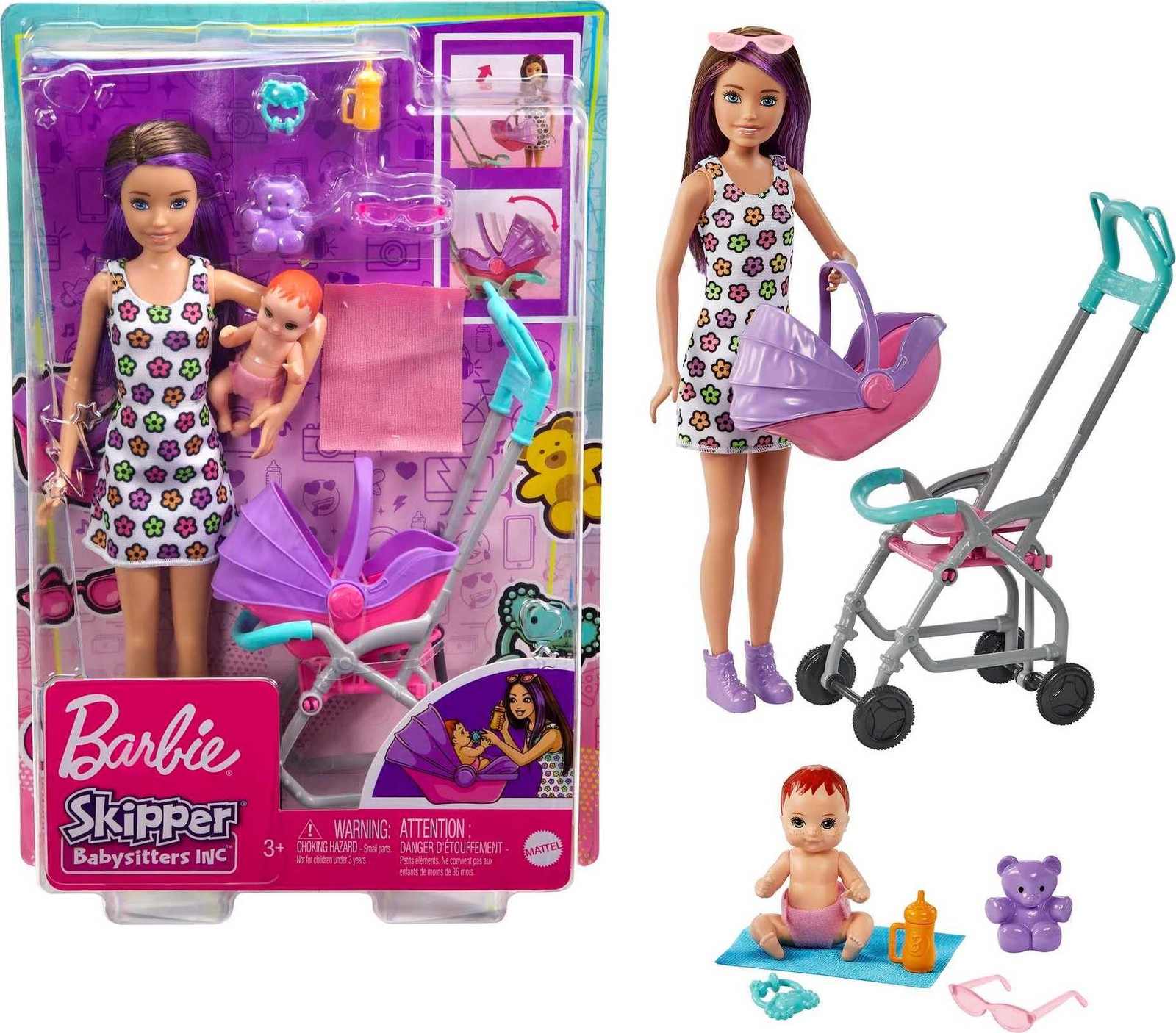 Barbie Skipper Babysitters Inc. Playset with Babysitter Doll