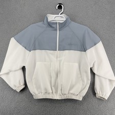Letter From Moon Women's Light Jacket Full Zip White Windbreaker M