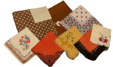 Lot of 8 Vintage Hankies Handkerchiefs Floral Embroidered Lace