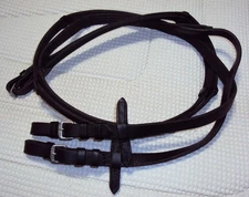 KRAMER Reins- Quality Leather & Web- 5/8" x 116" - Buckle Ends - GREAT!  GERMANY