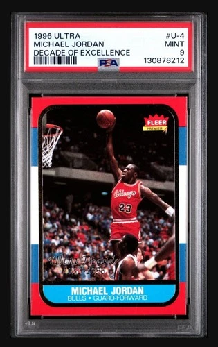 1996 Fleer ULTRA Decade Dominance #U-4 MICHAEL JORDAN PSA 9 Mint Card🐐🏀🏆