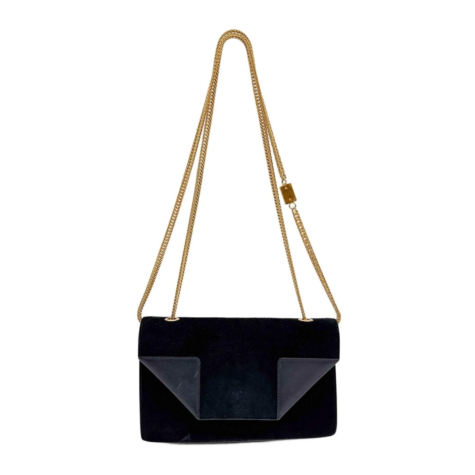 Saint Laurent — SAINT LAURENT Betty Chain Black Suede Crossbody bag