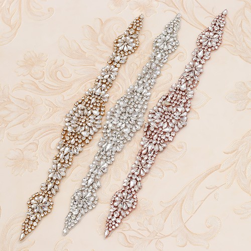 Crystal Rhinestone Bridal Sash, Wedding Dress Belts, Fashion Bridal Sash Belts - Picture 8 of 26