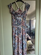 BNWT Boohoo Off The Shoulder Pullover Maxi Dress/ Floral Print/ Size 10