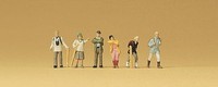 Preiser 79074 N Spur Wanderer & Hiker Figuren Set (6Er Pack)