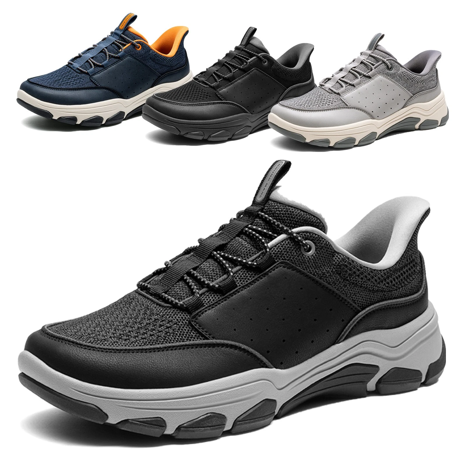 Men's Hands-Free Slip-On Waterproof Loafers Wide Toe Non-Slip Walking Shoes
Opens in a new window or