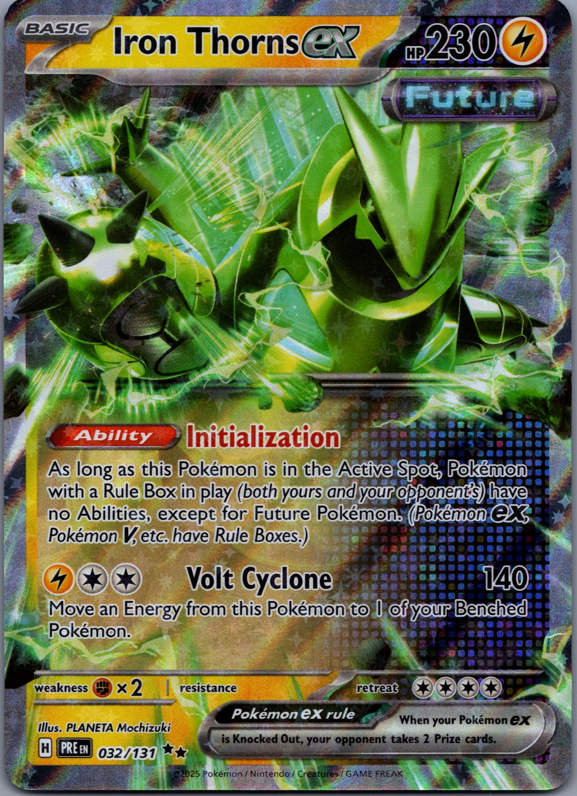Iron Thorns ex 32/131 Prismatic Evolutions Double Rare NM