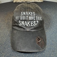 Indiana Jones Baseball Cap Adult 59cm Brown Snakes Quote Hat Disney Authentic