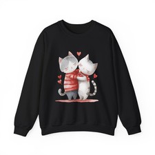 Kitten Sweatshirt, Cute Cat Jumper, Animal Lover Gift, Cozy Pullover, Feline