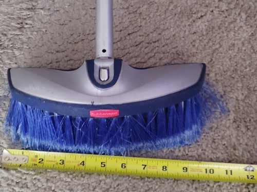 Rubbermaid Commercial Product Scrub Brush Silver Aluminum Telescopic 30"-60"