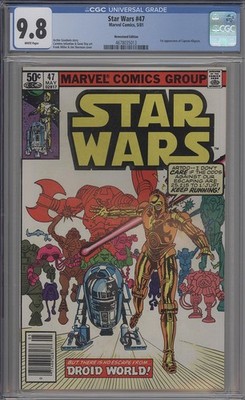 STAR WARS #47 CGC 9.8 WHITE PAGES NEWSSTAND VARIANT MARVEL 1981 C3PO R2D2