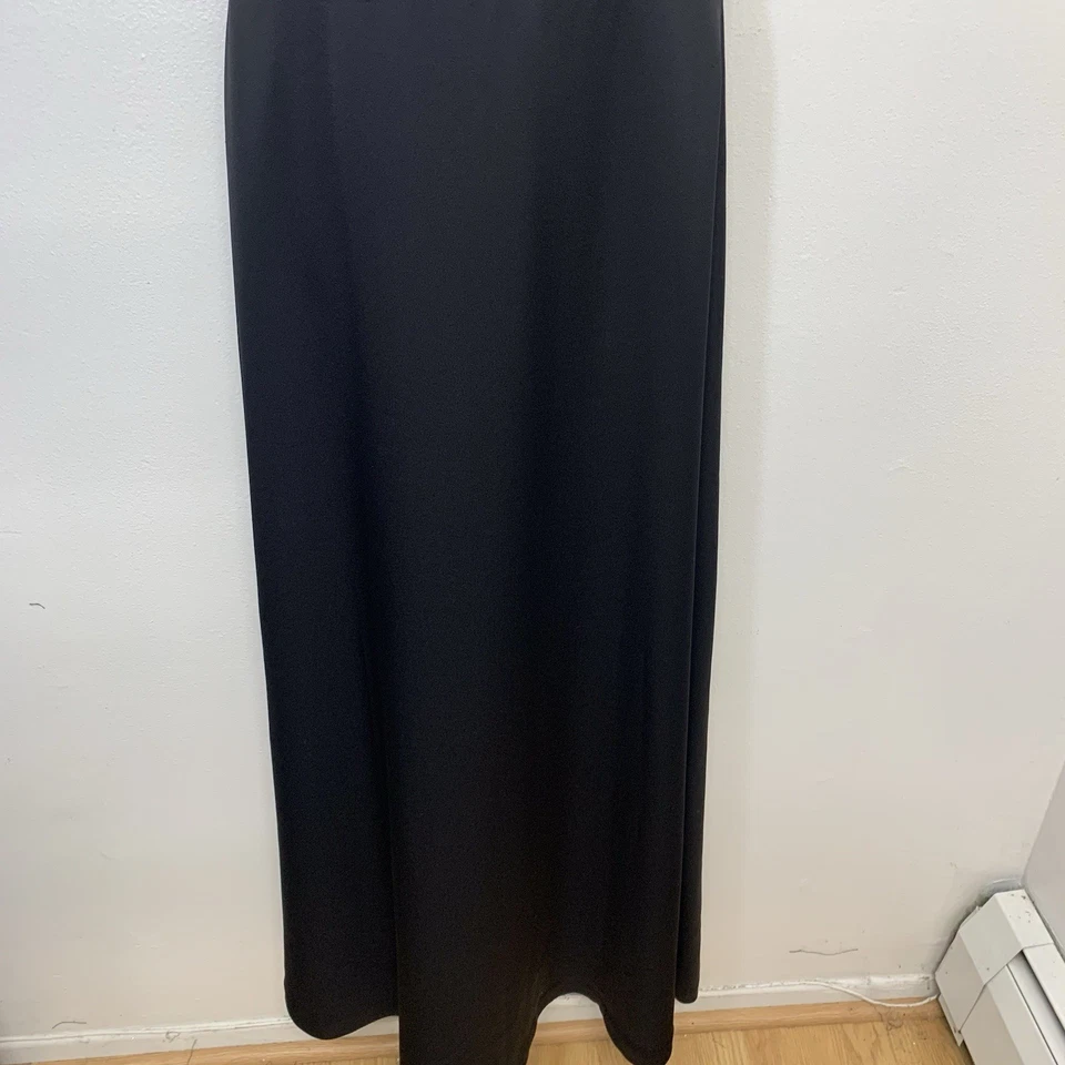 Evan Picone Black Formal Gown Dress Sz 6 A Line Classic Elegant Event Cruise - Image 3 of 4