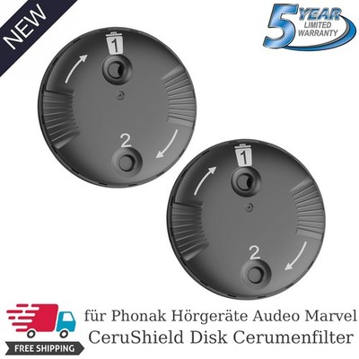 Cerumenfilter Cerushield Disk Phonak Audeo Marvel Hörgeräte Filter 4-8 Spender