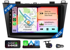 9"6 64 for Mazda 3 Mazda3 2010-2013 Android Auto Head Unit CarPlay GPS Navi QLED