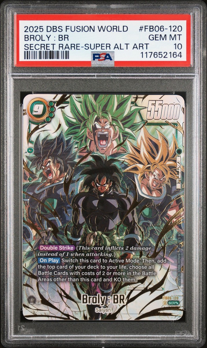 PSA10 極美品BROLY：BR SCR★（Super Alt Art） Broly: Br Secret Rare-Super Alt Art Dragon Ball Super Fusion World