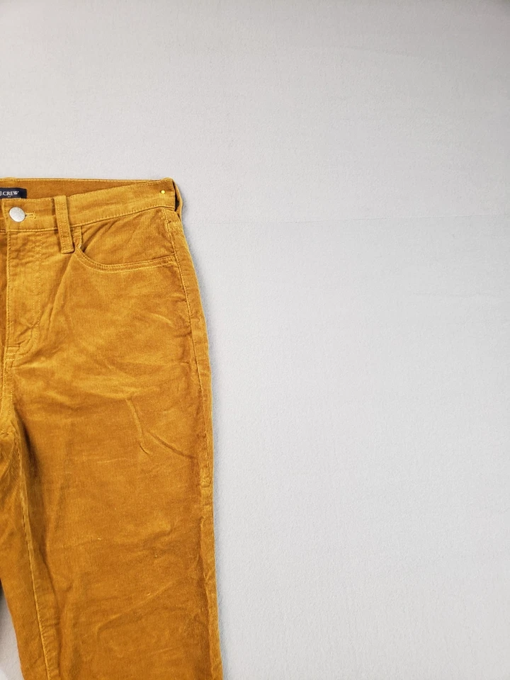 Pantalones para mujer J Crew 27 marrón pana pierna recta 5 bolsillos elásticos al aire libre Foto 3 de 4