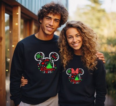 Personalised Disney Christmas Jumper, Disneyland Mickey Minnie