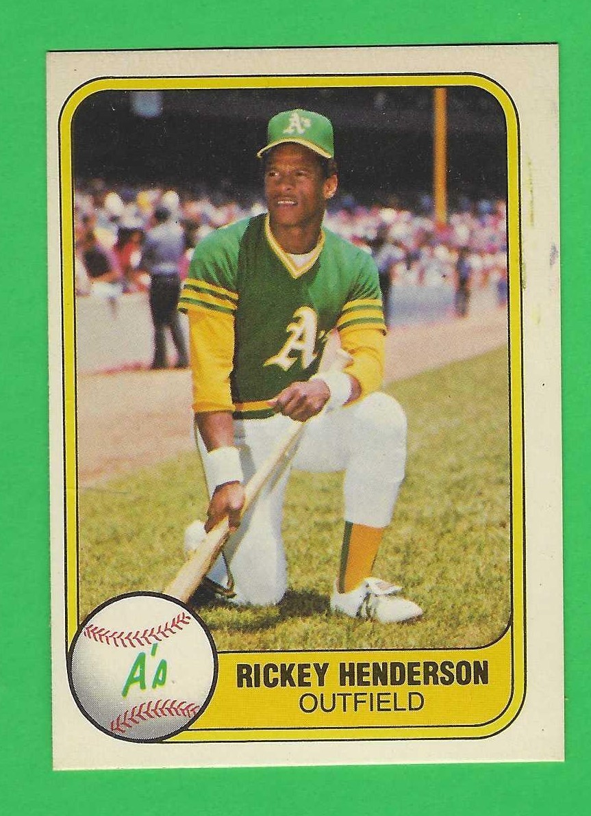 1981 Fleer Rickey Henderson HOF #574 EXC