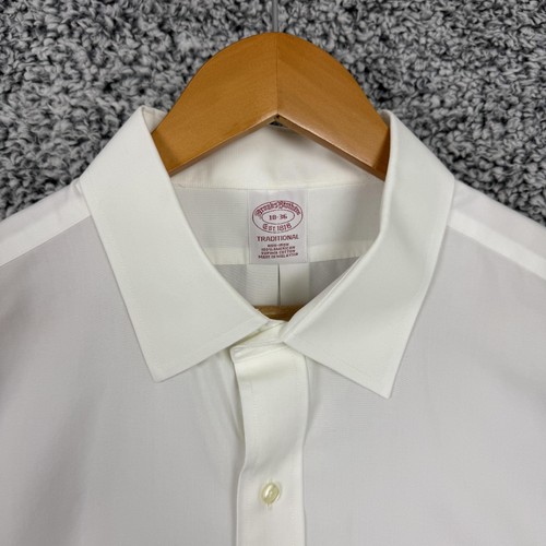 Brooks Brothers Oberhemd Herren 2XL 18-36 weiß Trachten French Cuff XXL - Bild 6 von 14