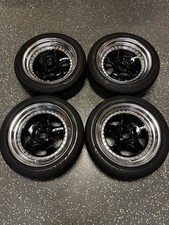 16x7 Jdm Work Meister S1 3pc Racing Wheels W Advan Tires 4x100 Complete Set