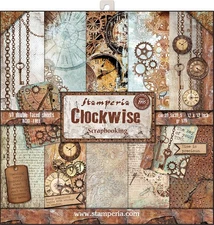 Stamperia Double-Sided Paper Pad 12"X12" 10/Pkg-Clockwise, 10 Designs/1 Each