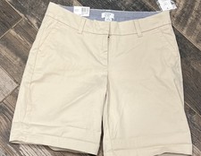 New 45 Crown Ivy Caroline Women s Khaki Pebble Shorts 9 Inseam Size 4 30