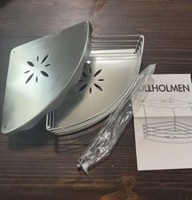 IKEA Lillholmen Stainless Steel 7 1/2" Bathroom Corner Shelf - 16043 G3