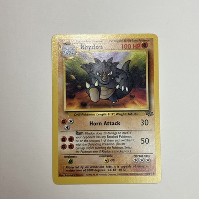 rhydon pokemon card price RHYDON 45/64 Jungle Pokemon Card LP