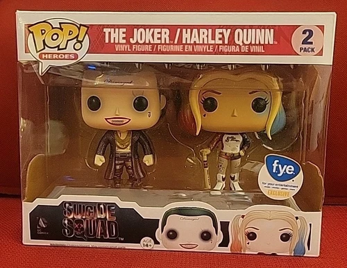 Funko Pop! Heroes Suicide Squad The Joker Harley Quinn 2 Pack FYE Exclusive