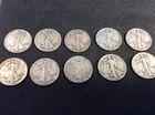 Liberty Walking Silver Half Dollars Lot of 10 Circulated 1936-1947 Lot #5