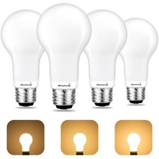 3-Way Light Bulbs, 30 70 100 Watt Equivalent, Soft White 2700K, A19 Three Way...