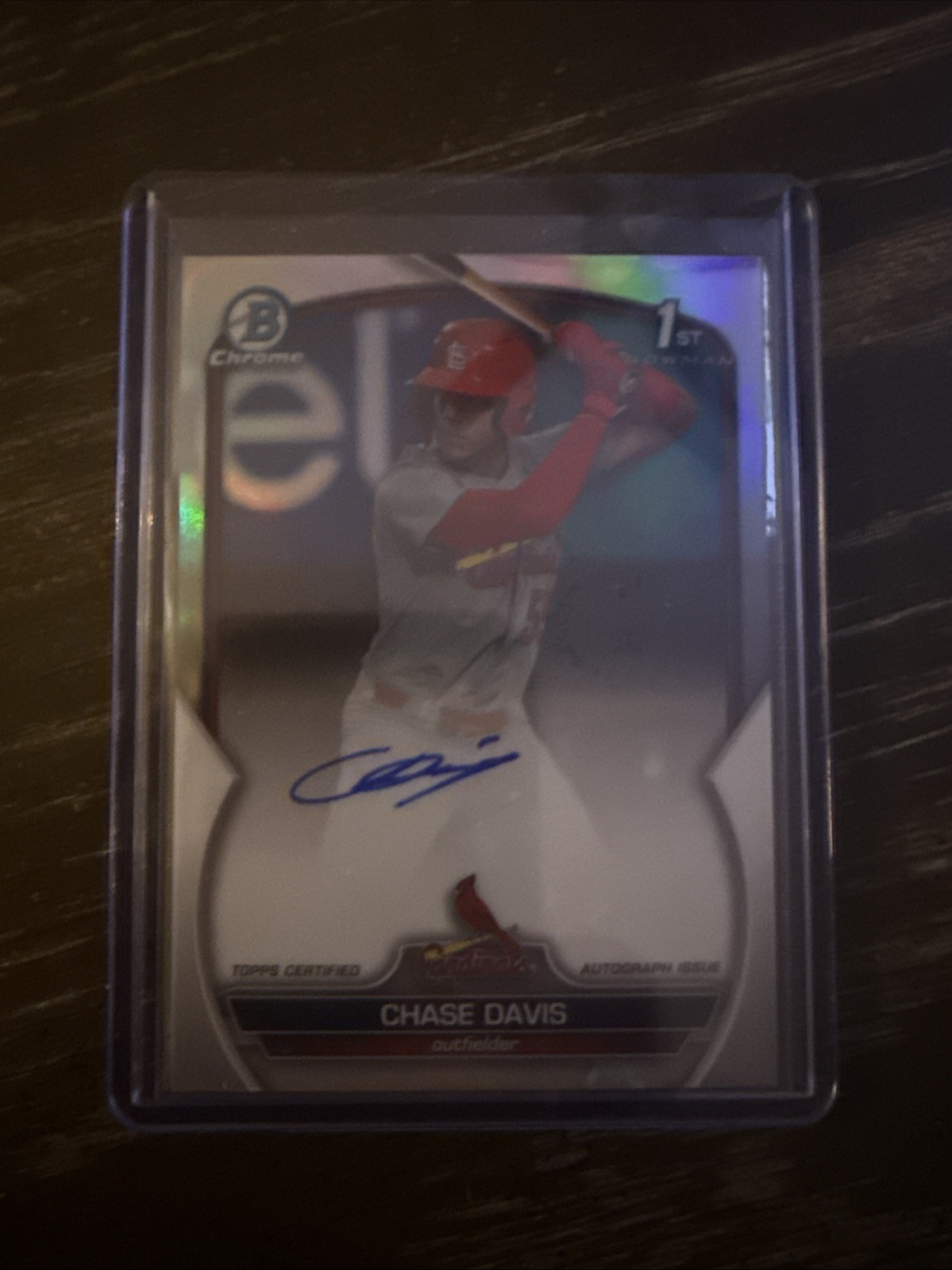 Chase Davis 2023 Bowman Draft 1st Chrome Refractor Auto /499 CDA-CD AE21