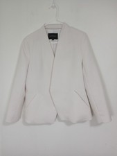 Banana Republic Women White Open-Front Blazer Size 8 Pockets