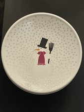 10 BODUM White Snowman Dessert/Salad plates 8...