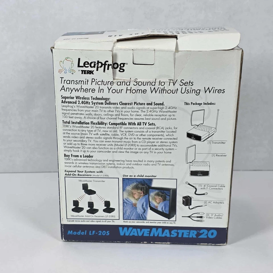 Terk Leapfrog LF-20S 2.4 GHz Wireless Audio Video Transmitter Receiver System - Image 2 of 4
